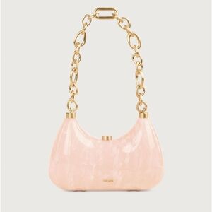 Cult Gaia Pink Handbag with Gold Chain